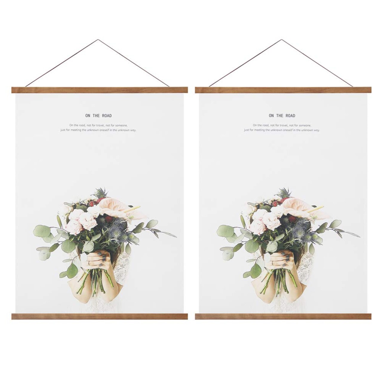 Miaowater 2 Pack Poster Frame,12x15 12x16 12x17 12x18 12x20 Magnetic Light Wood Wooden Frames Hanger for Photo Picture Art Canvas Print Artwork Wall Hanging Teak Wood 12''